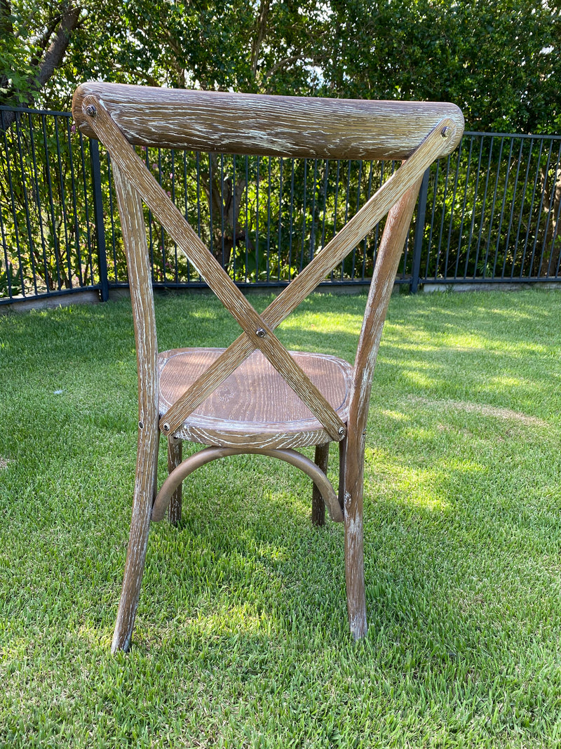 Bentwood Cross back Chair - White Wash Antique Style $112each