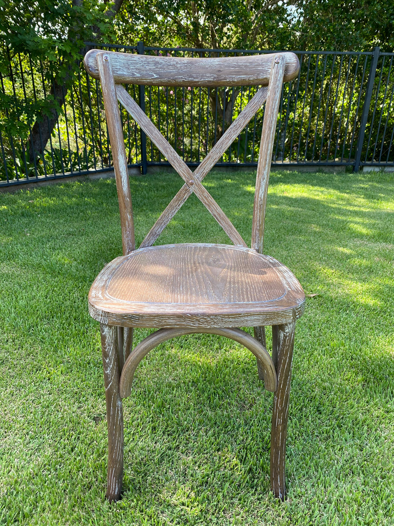 Bentwood Cross back Chair - White Wash Antique Style $112each