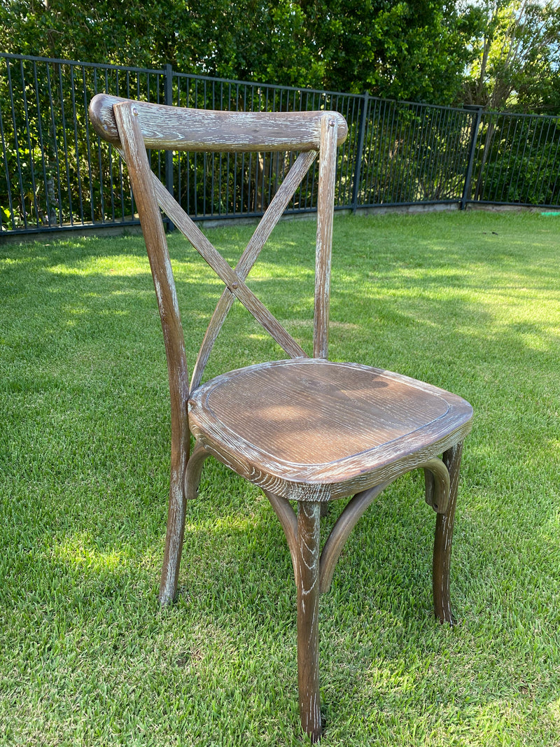 Bentwood Cross back Chair - White Wash Antique Style $112each