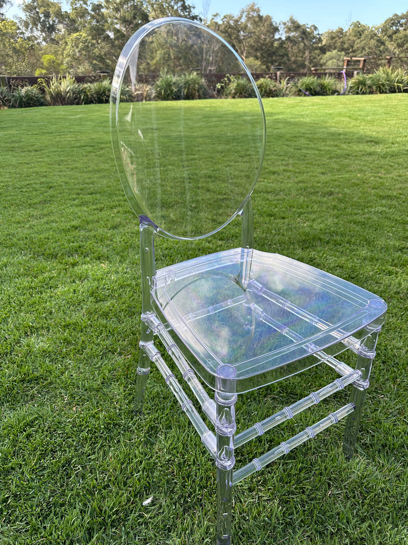 Clear "O"  Back Chair - $65each