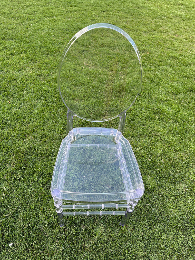 Clear "O"  Back Chair - $65each