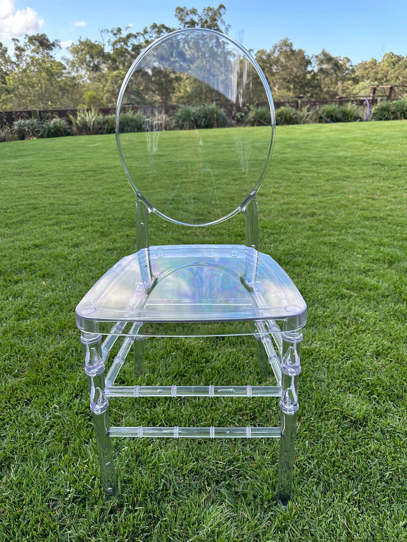 Clear "O"  Back Chair - $65each